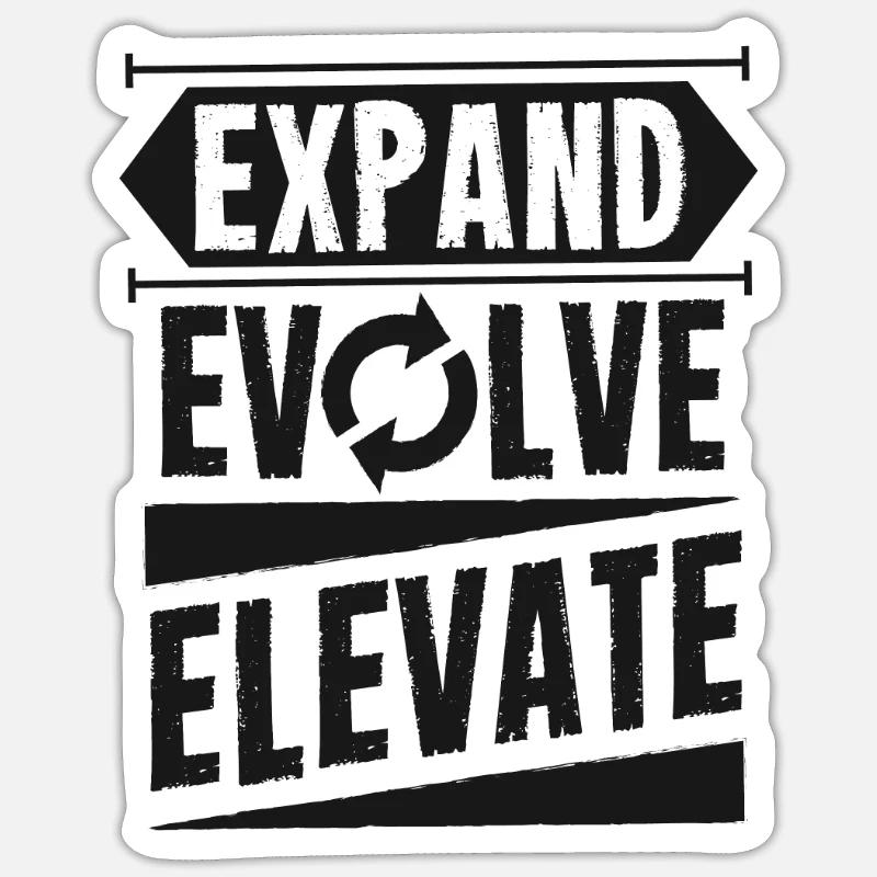 Expand - Evolve - Success - Sticker size S (10 x 10 cm) - white matte