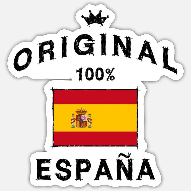 Espagne drapeau espagnol drapeau original Sticker taille S (10 x 10 cm)