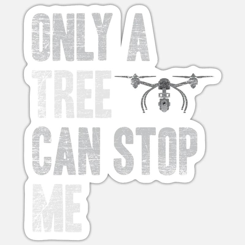 Drone pilot - Sticker size S (10 x 10 cm) - white matte