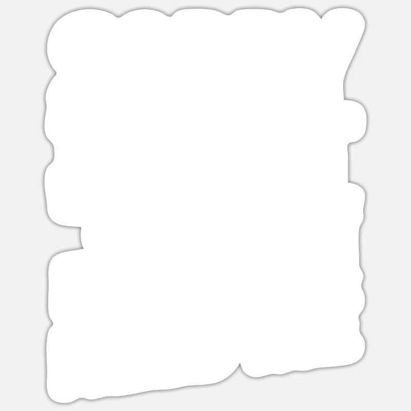 poisson - Sticker taille S (10 x 10 cm) - blanc mat