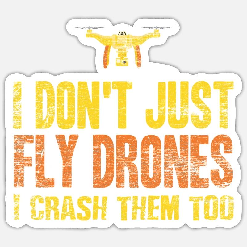 drone - Sticker size S (10 x 10 cm) - white matte