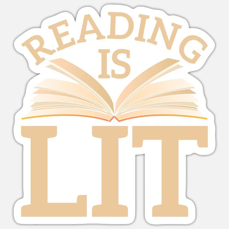 Book literature Sticker size S (10 x 10 cm)