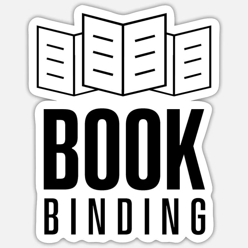 bookbinding - Sticker size S (10 x 10 cm) - white matte
