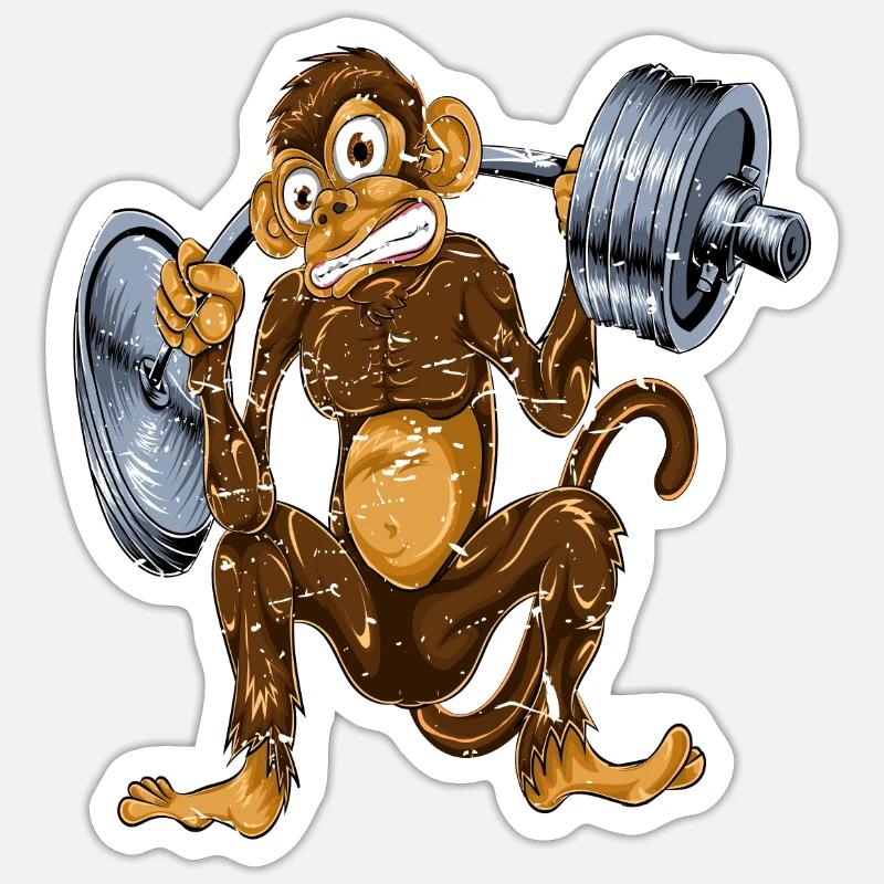 Squat de singe Sticker taille S (10 x 10 cm)