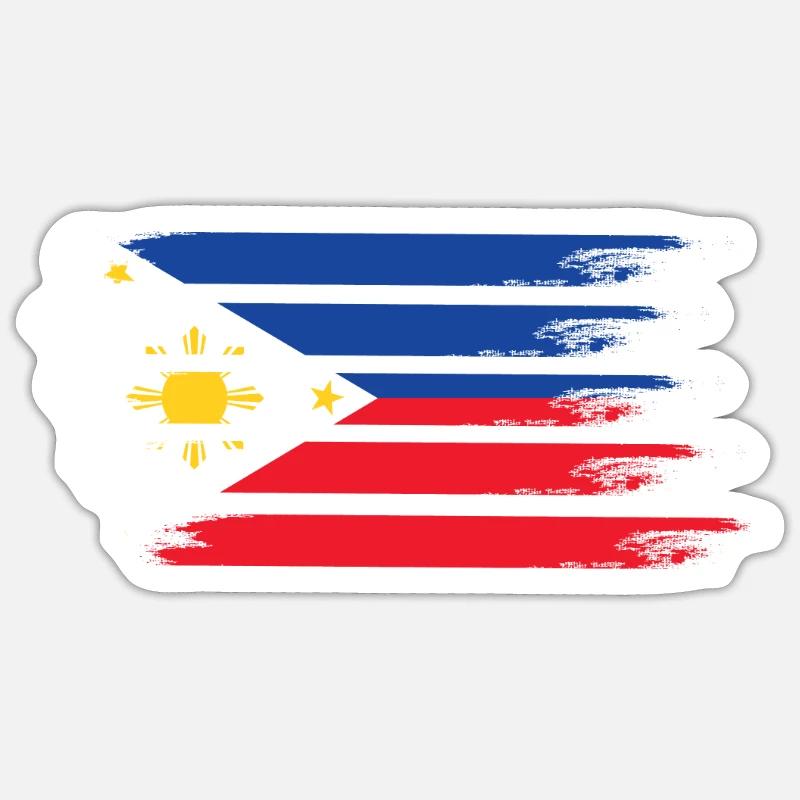 Philippines flag - Sticker size S (10 x 10 cm) - white matte