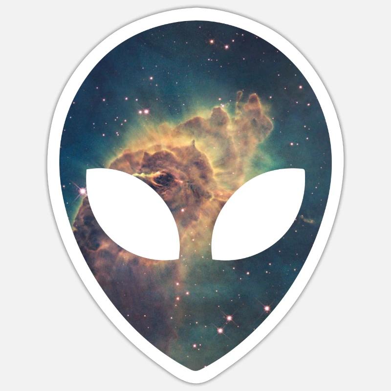 Alien head space Sticker size S (10 x 10 cm)