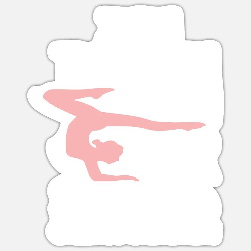 Turnen Schule - Sticker Größe S (10 x 10 cm) - Mattweiß