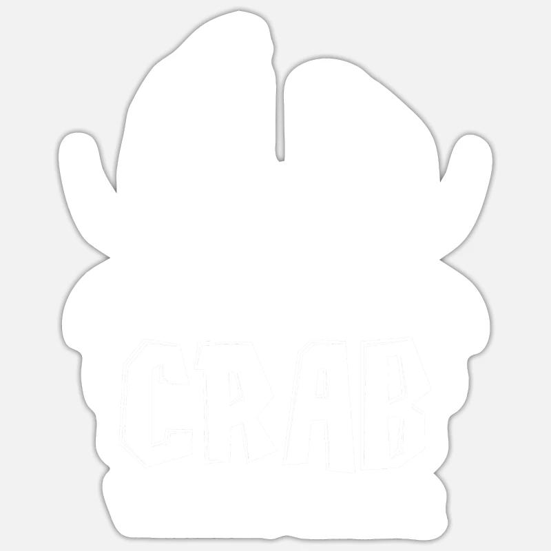 crabe - Sticker taille S (10 x 10 cm) - blanc mat
