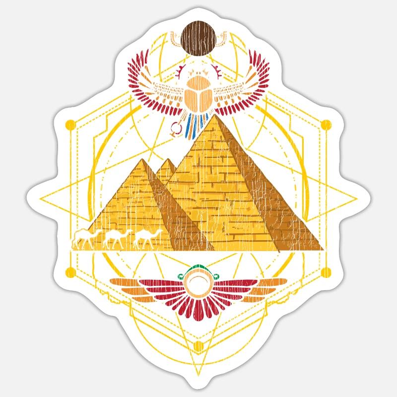 Pyramide d'Egypte Sticker taille S (10 x 10 cm)