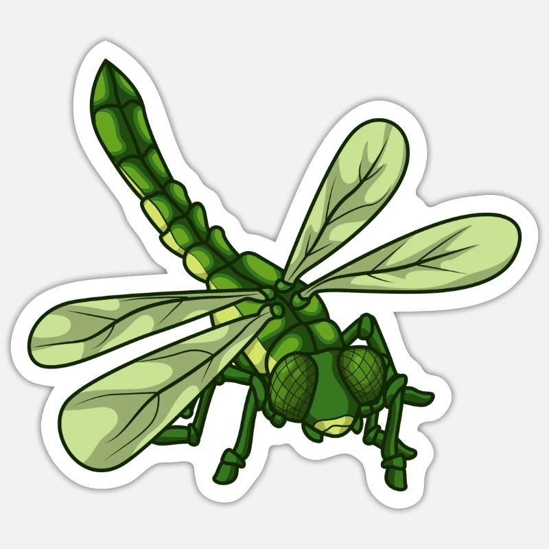 dragon-fly - Sticker size S (10 x 10 cm) - white matte