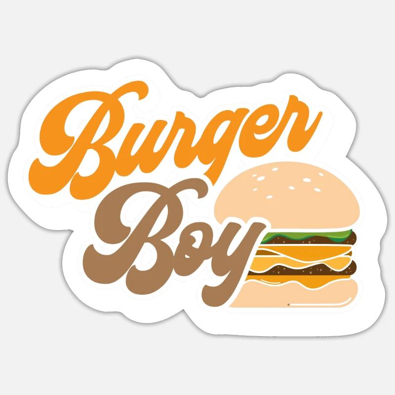 Burger Sticker size S (10 x 10 cm)