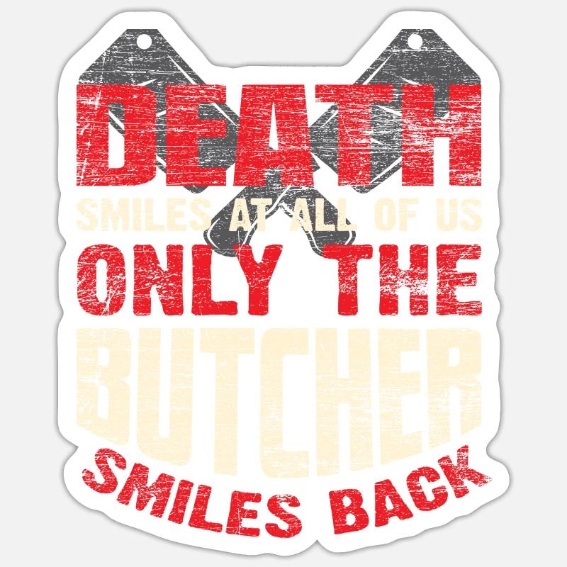 boucher - Sticker taille S (10 x 10 cm) - blanc mat