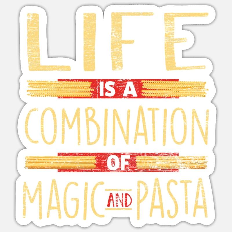 pasta - Sticker size S (10 x 10 cm) - white matte