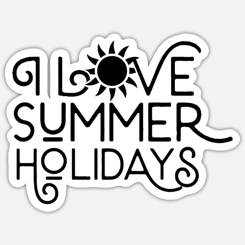 Vacances d’été - Sticker taille S (10 x 10 cm) - blanc mat