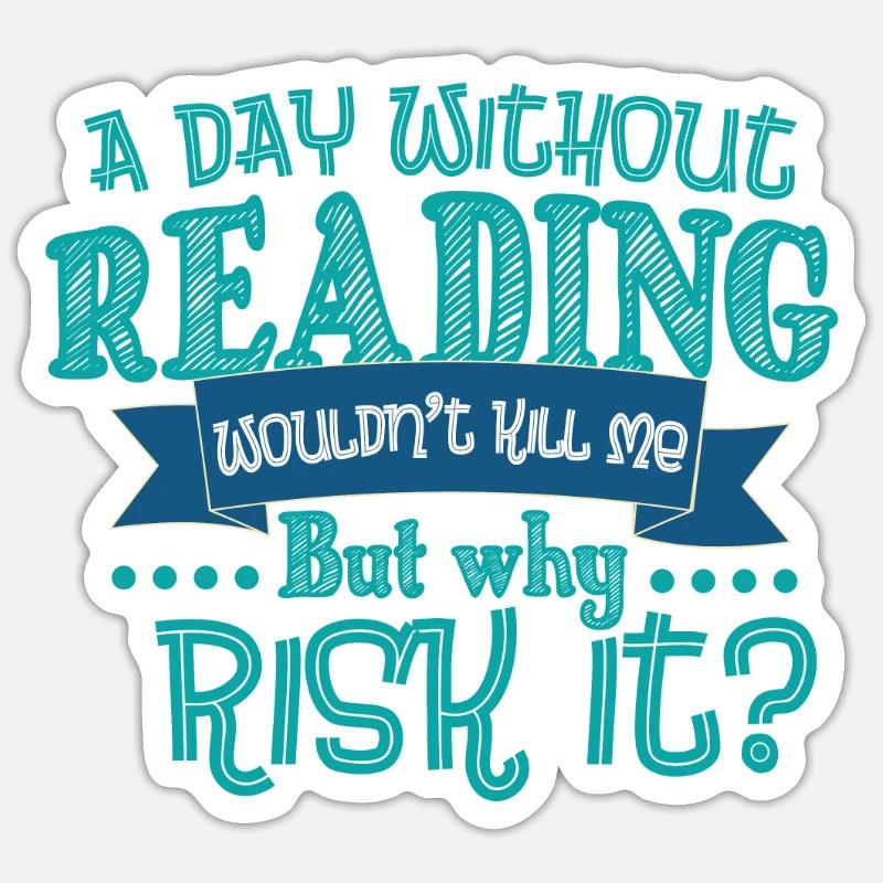 lire - Sticker taille S (10 x 10 cm) - blanc mat