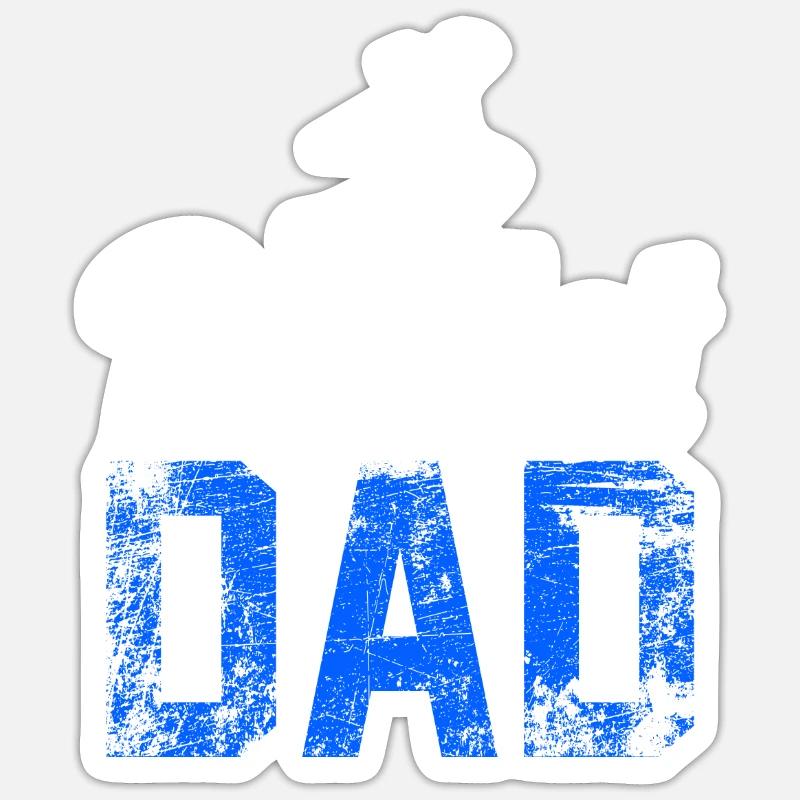 Papa de ballet - Sticker taille S (10 x 10 cm) - blanc mat
