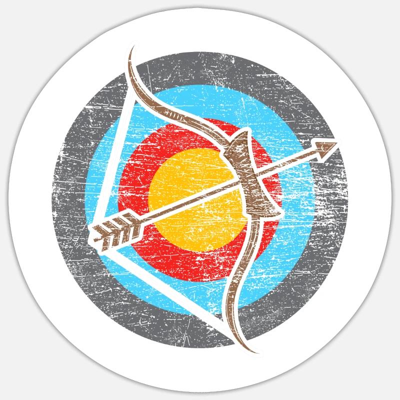 archery - Sticker size S (10 x 10 cm) - white matte