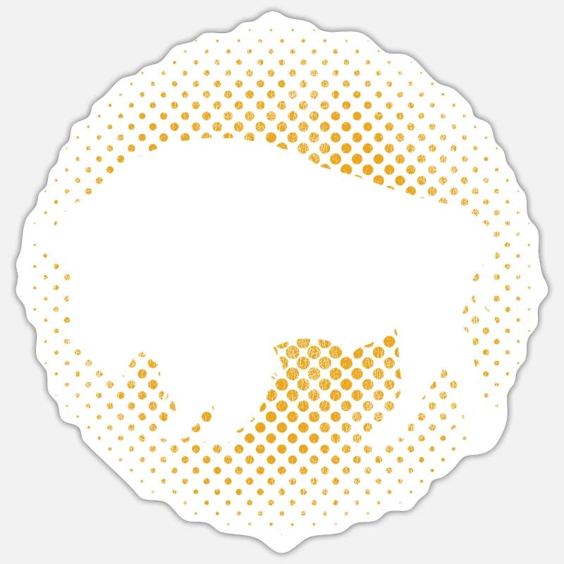 buffle - Sticker taille S (10 x 10 cm) - blanc mat
