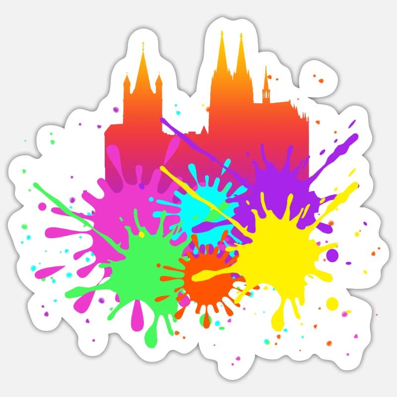Carnaval de Cologne Sticker taille S (10 x 10 cm)