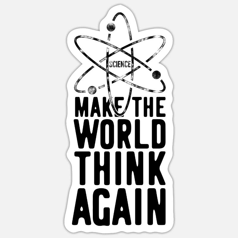 Nerd Nerds Sprüche Denken - Sticker Größe S (10 x 10 cm) - Mattweiß