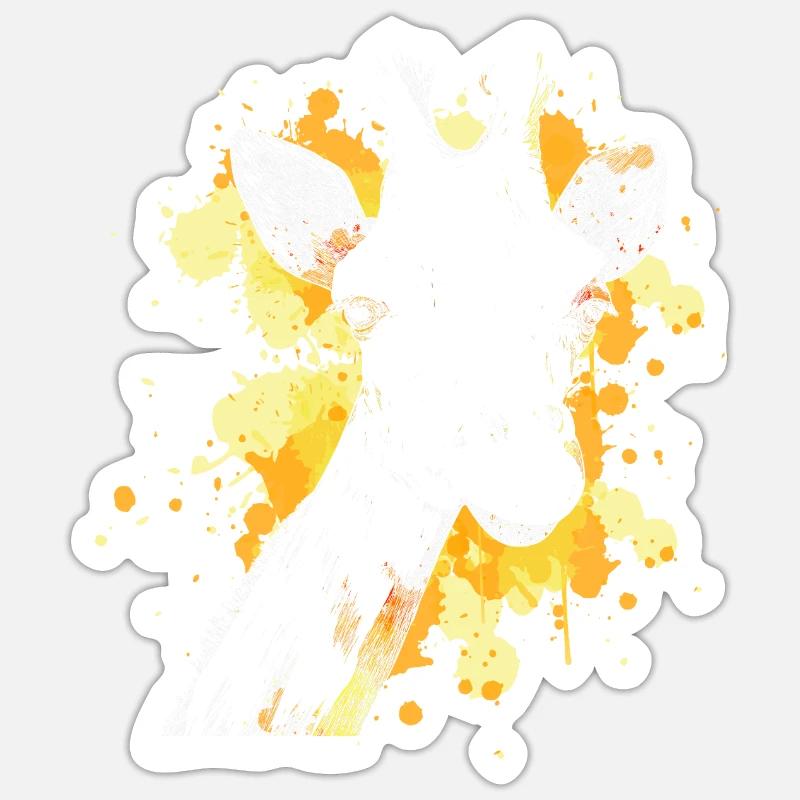 giraffe - Sticker size S (10 x 10 cm) - white matte