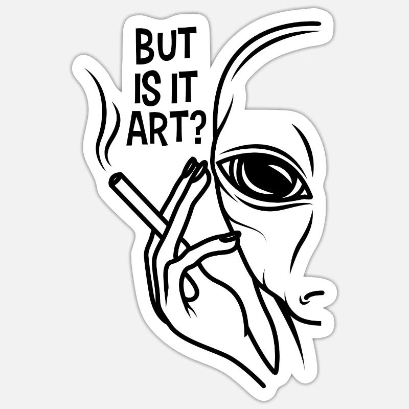 Alien - Sticker size S (10 x 10 cm) - white matte