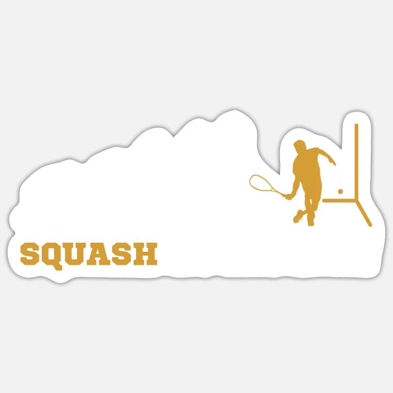 Squash Squash Player Evolution Gift Sticker taille S (10 x 10 cm)