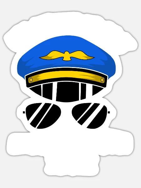 Pilot Flugkapitän Luftfahrt Flieger - Sticker Größe S (10 x 10 cm) - Mattweiß