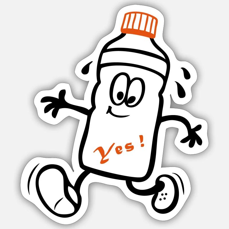 Athlete, Jogger - Sticker size S (10 x 10 cm) - white matte