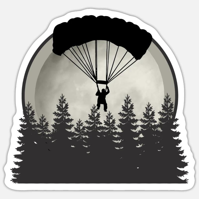 paragliding - Sticker size S (10 x 10 cm) - white matte