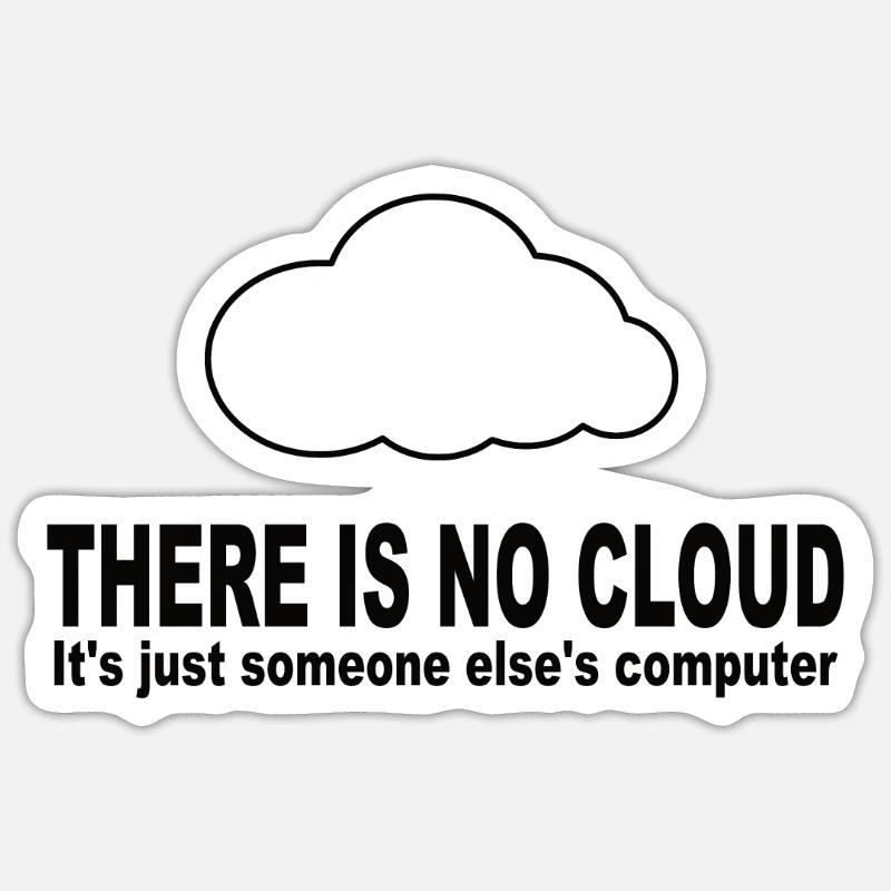 Computer - Sticker Größe S (10 x 10 cm) - Mattweiß