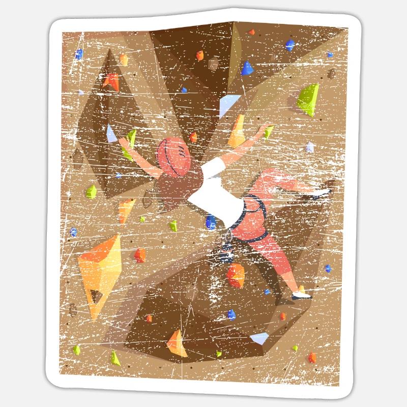 Climbing climbing wall - Sticker size S (10 x 10 cm) - white matte