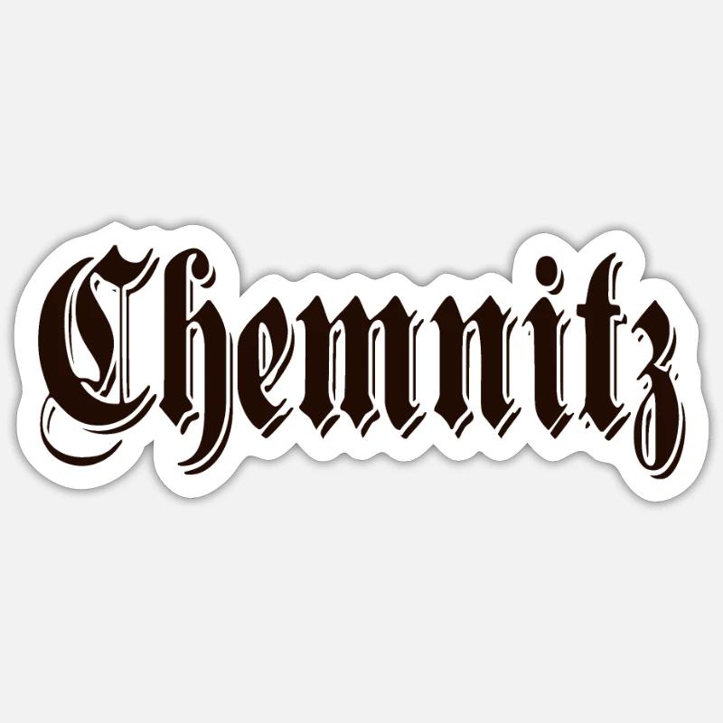 Chemnitz - Sticker taille S (10 x 10 cm) - blanc mat