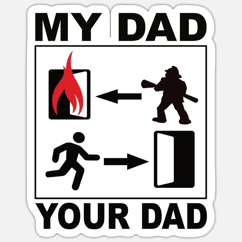 firefighter - Sticker size S (10 x 10 cm) - white matte