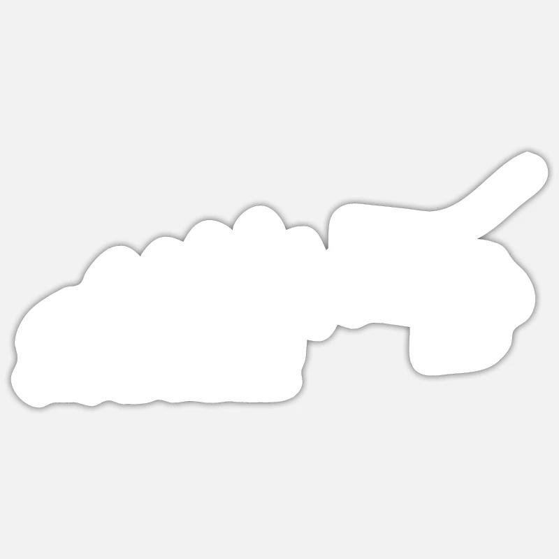 Hélicoptère helli hellikopter pilote battant - Sticker taille S (10 x 10 cm) - blanc mat