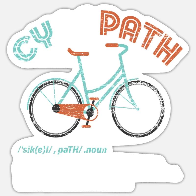 Bicycle Cycopath - Sticker size S (10 x 10 cm) - white matte