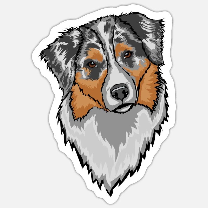 Australian Sheperd Aussie dog Sticker size S (10 x 10 cm)
