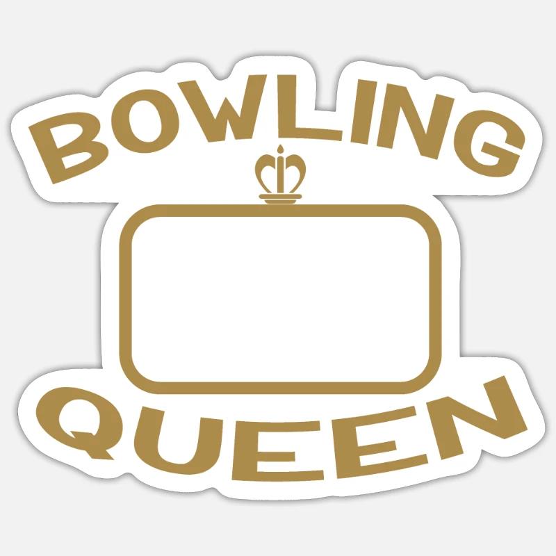 Bowling Queen - Sticker size S (10 x 10 cm) - white matte