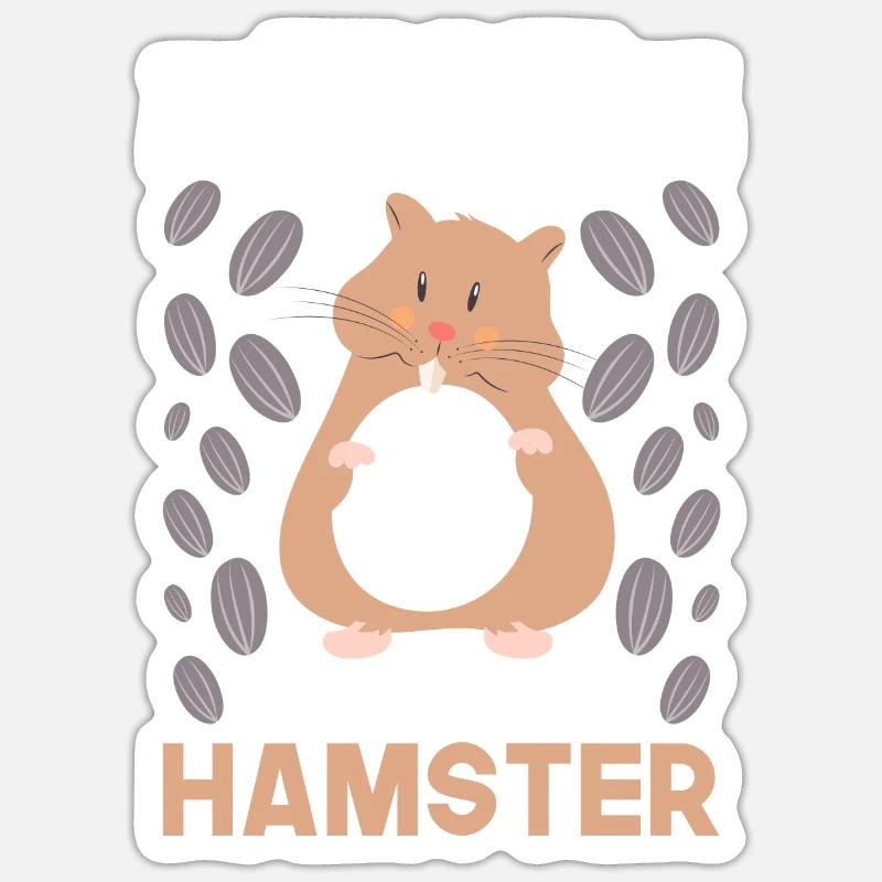 hamster - Sticker size S (10 x 10 cm) - white matte