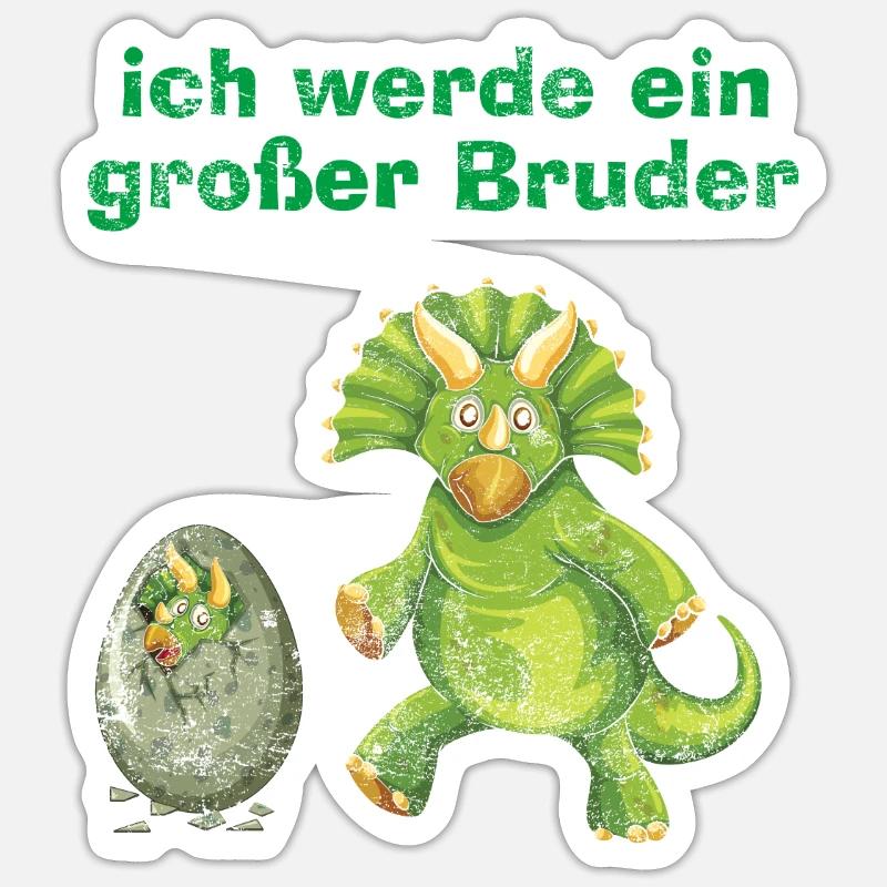 Ich Werde Großer Bruder - Sticker Größe S (10 x 10 cm) - Mattweiß