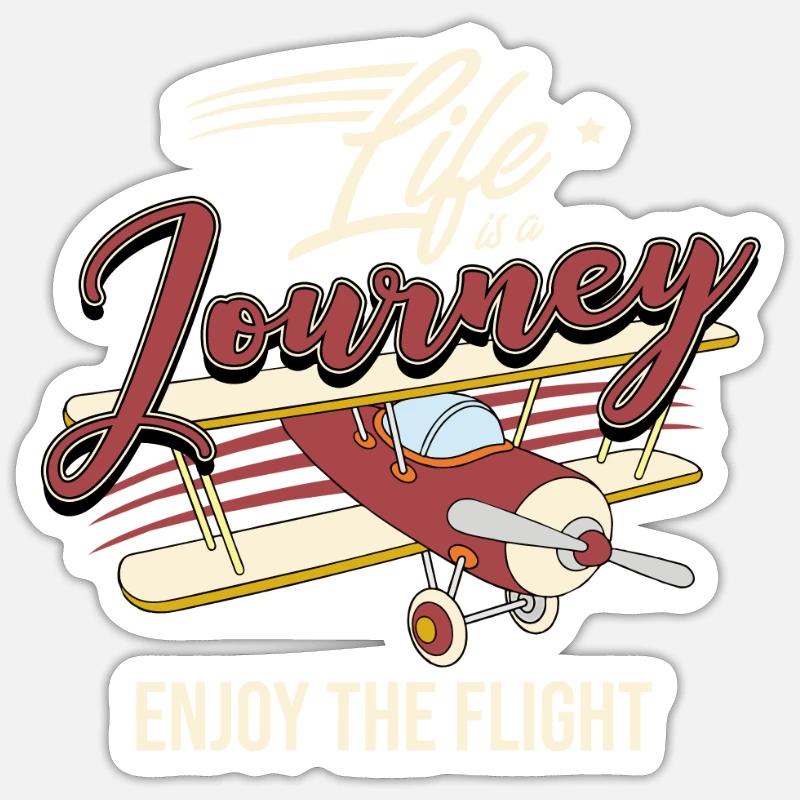 Flugzeug Sticker Größe S (10 x 10 cm)