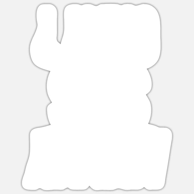 ski - Sticker size S (10 x 10 cm) - white matte