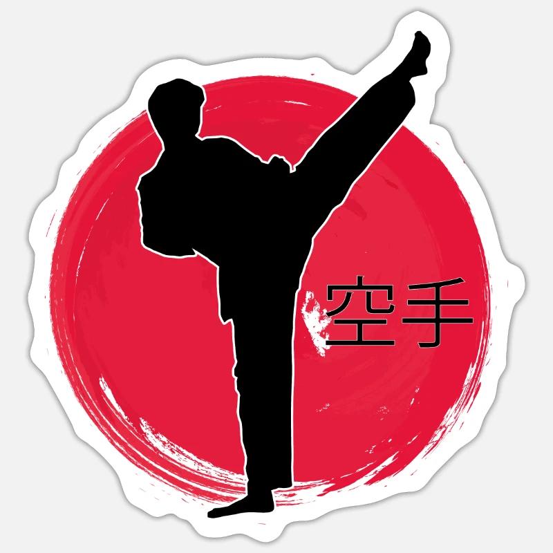 Karate Japan - Sticker Größe S (10 x 10 cm) - Mattweiß