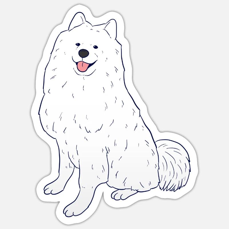 Samoyed - Sticker size S (10 x 10 cm) - white matte