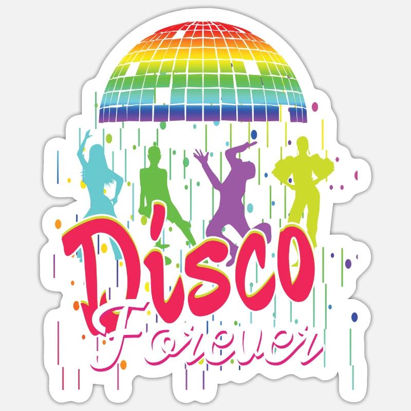 Disco Forever - Sticker size S (10 x 10 cm) - white matte