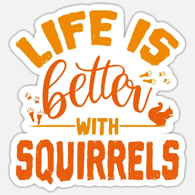 squirrel - Sticker size S (10 x 10 cm) - white matte