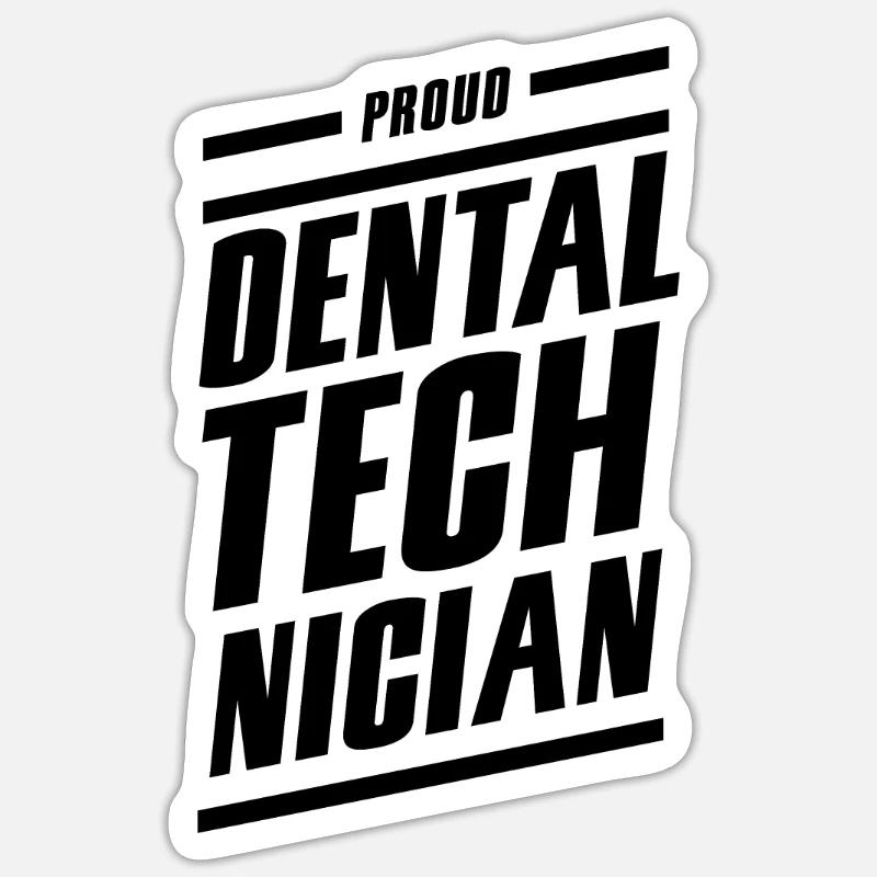 dental technician - Sticker size S (10 x 10 cm) - white matte