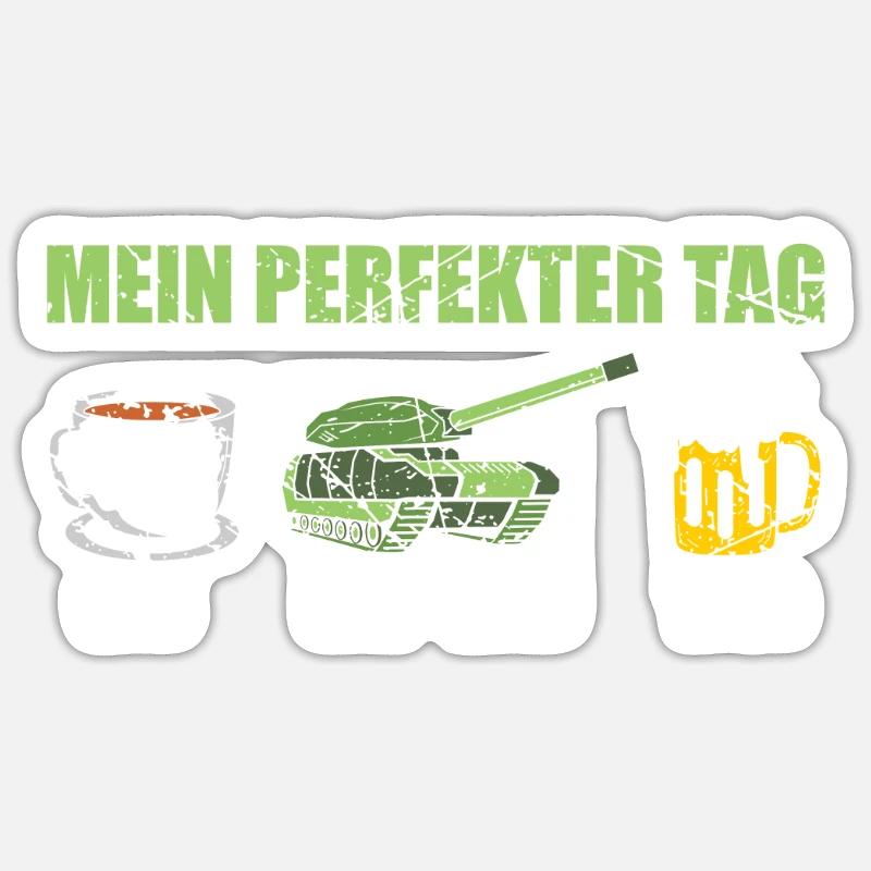 Panzerfahrer Panzer Kampfwagen Bundeswehr - Sticker Größe S (10 x 10 cm) - Mattweiß