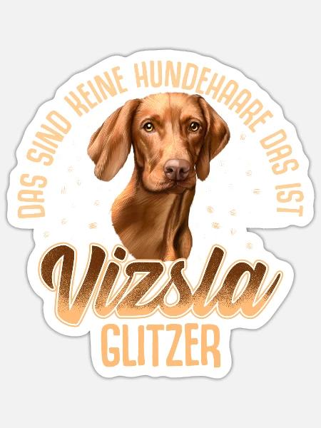 Vizsla Hund Hunderasse Geschenk - Sticker Größe S (10 x 10 cm) - Mattweiß