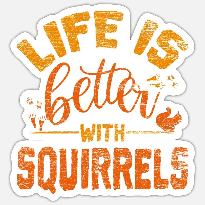squirrel - Sticker size S (10 x 10 cm) - white matte